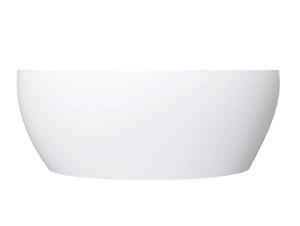 Ovale Wastafel Van Solid Surface - Wit - 58 Cm - Sengli