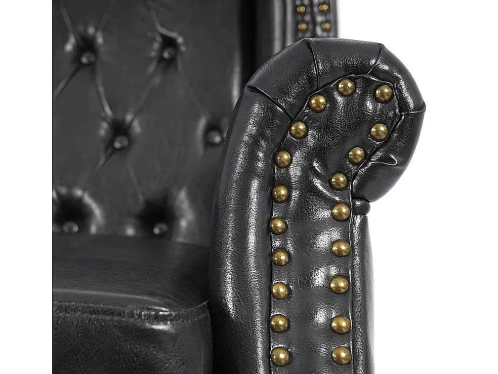 Oxford Fauteuil, Zwart Zonder Voetenbank