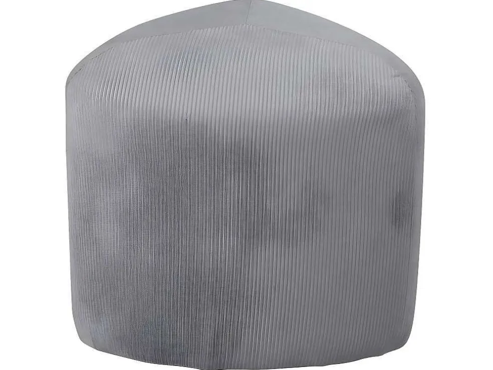Peg Poef, Hocker O46Cm Fluweel Grijs.