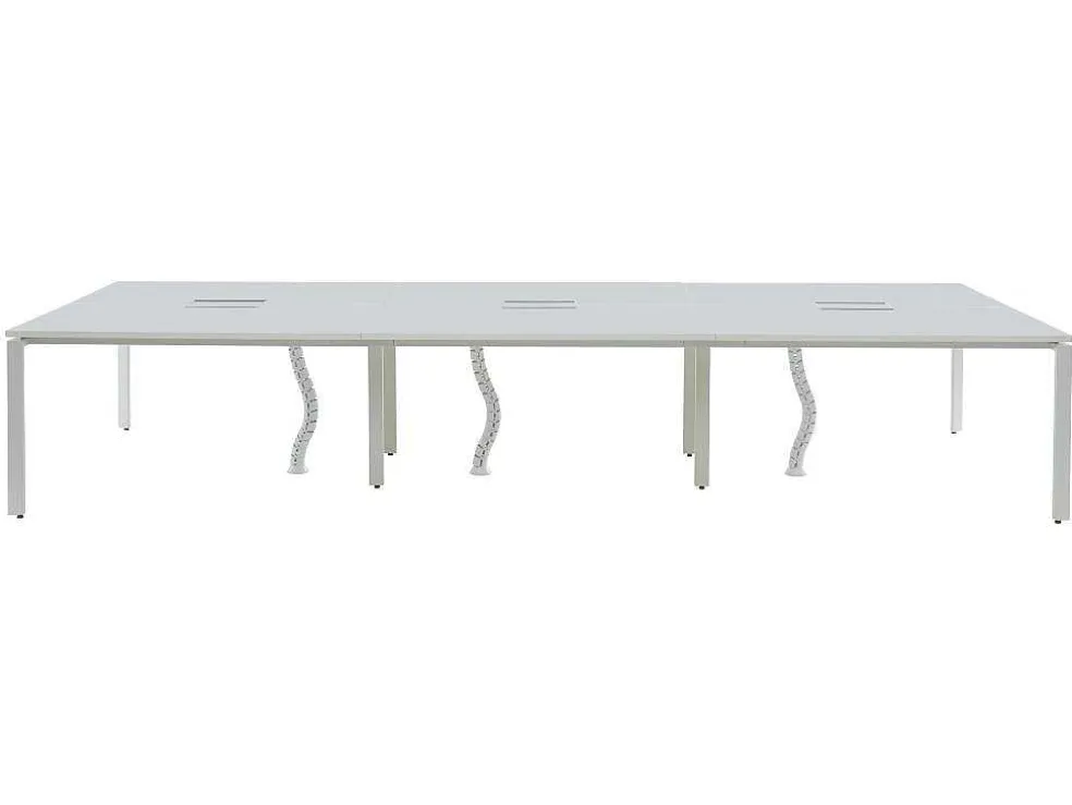 6 Persoons Bureau Bank - Wit - L120 Cm - Downtown