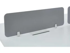 6 Persoons Bureau Bank - Wit - L140 Cm - Met Tussenschotten - Downtown