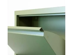 Pisa Schoenenkast Groen Metaal Met 4 Vakken.