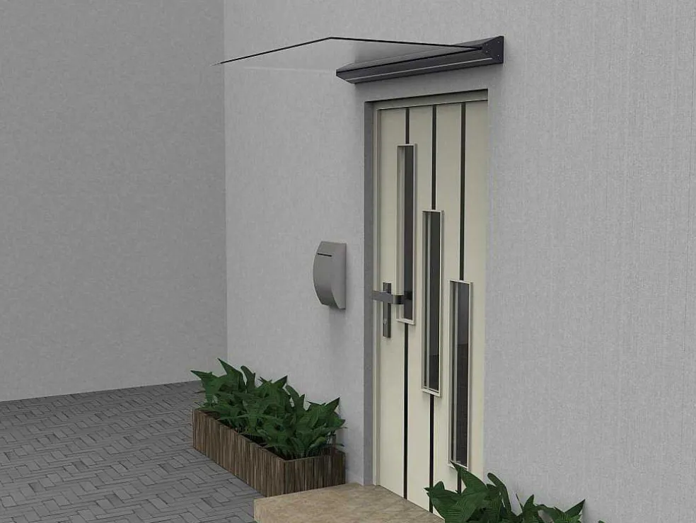 Platte Deurluifel Van Aluminium 140 X 90 Cm Met Ledverlichting - Luxama