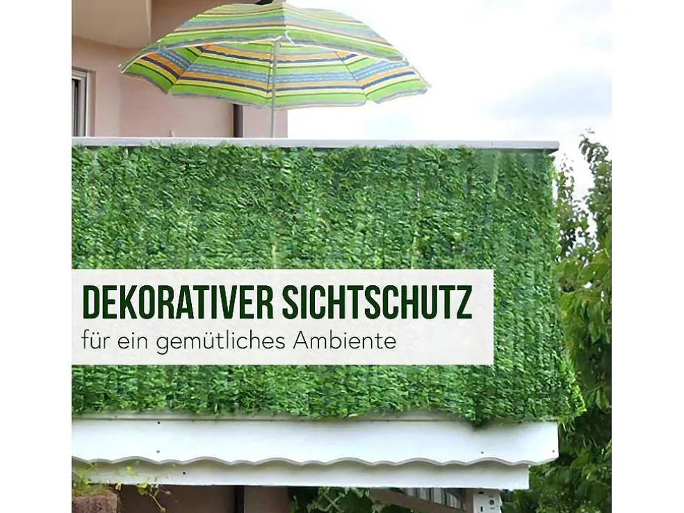 Privacyscherm Balkon N77 Ii Blad, 300X150Cm Licht Blad