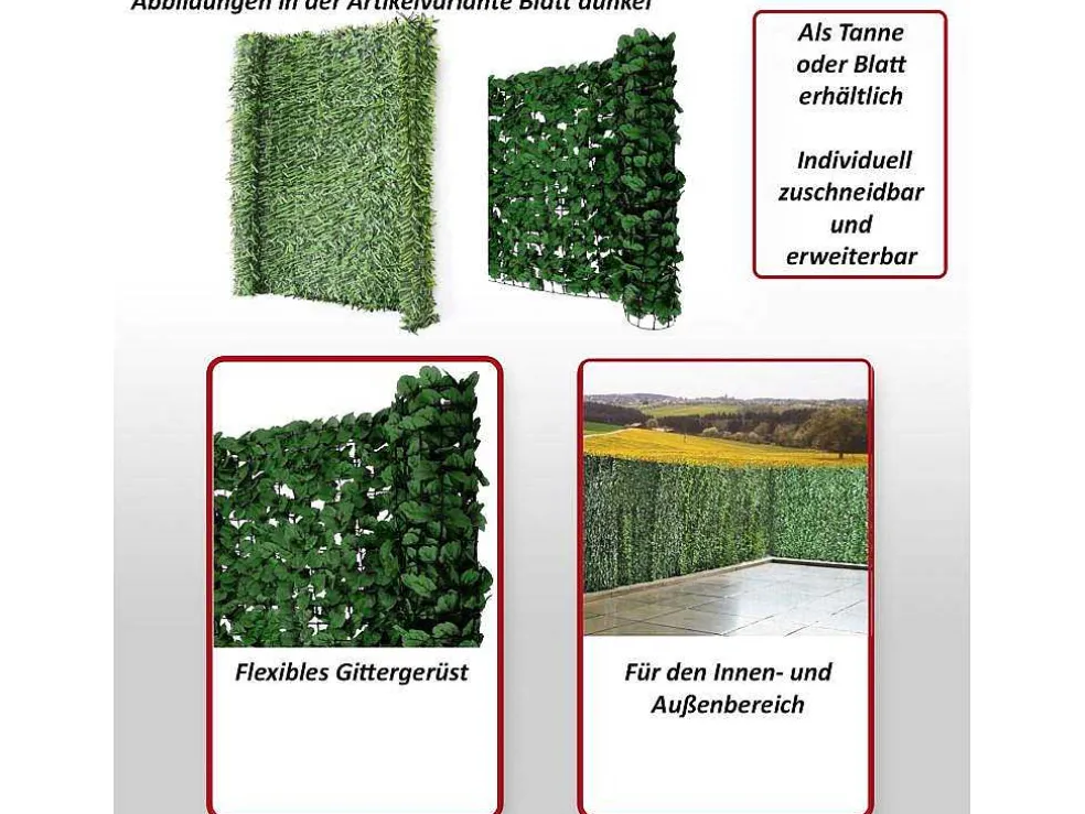 Privacyscherm Balkon N77 Ii Blad, 300X150Cm Licht Blad