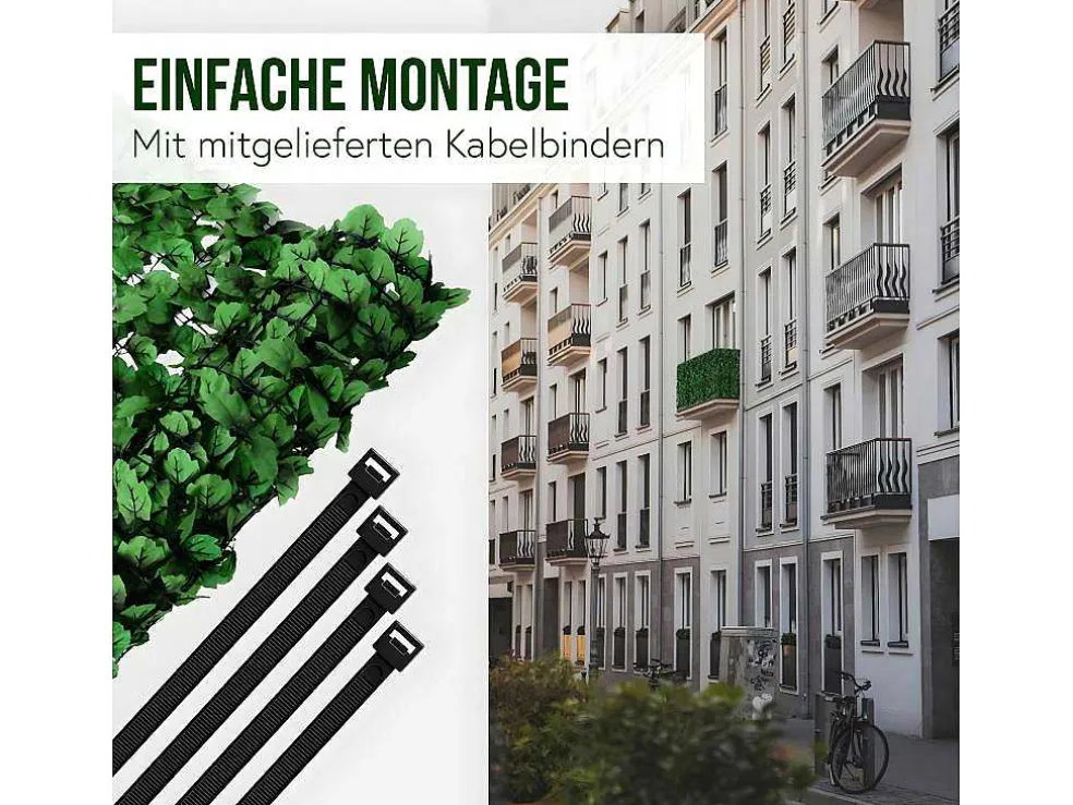 Privacyscherm Balkon N77 Ii Blad, 300X100Cm Donker Blad