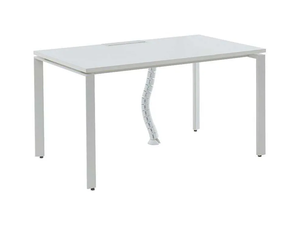 Professioneel Bureau Voor 1 Persoon - Wit - L140 Cm - Downtown