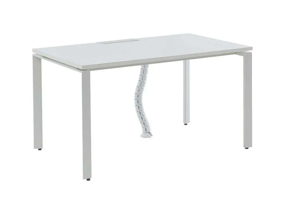 Professioneel Bureau Voor 1 Persoon - Wit - L120 Cm - Downtown