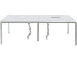 Professioneel Bureau Voor 4 Personen - Wit - L120 Cm - Downtown