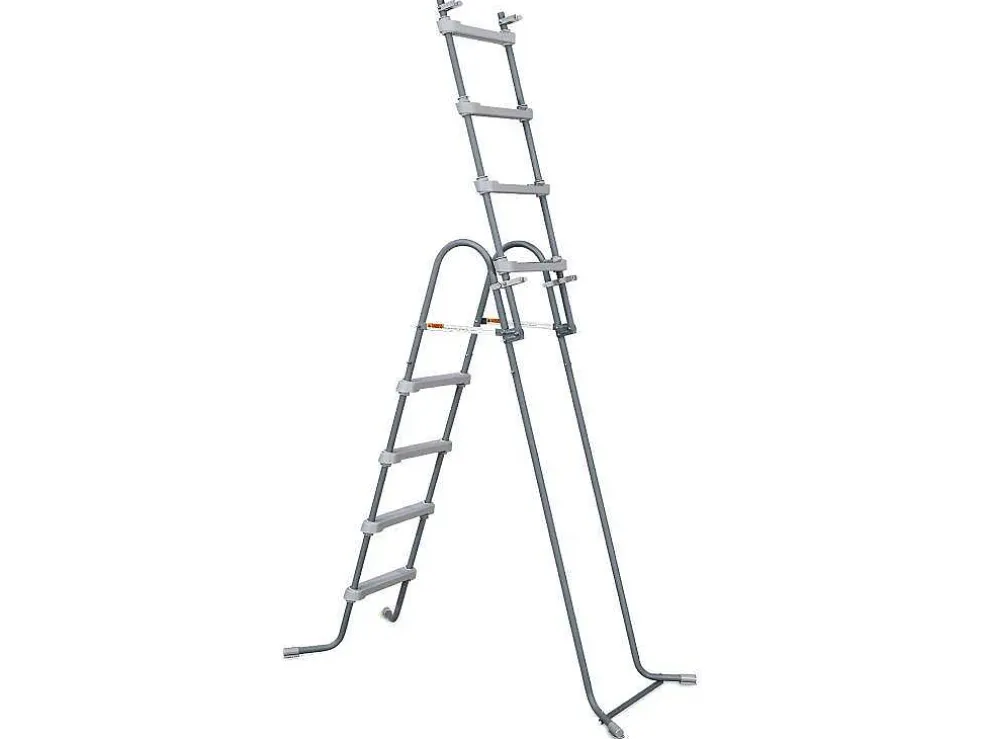 Rechthoekig Grijs Buizenzwembad Met Filterpomp Met Patroon - L549 X D274 X H132 Cm - Zamora