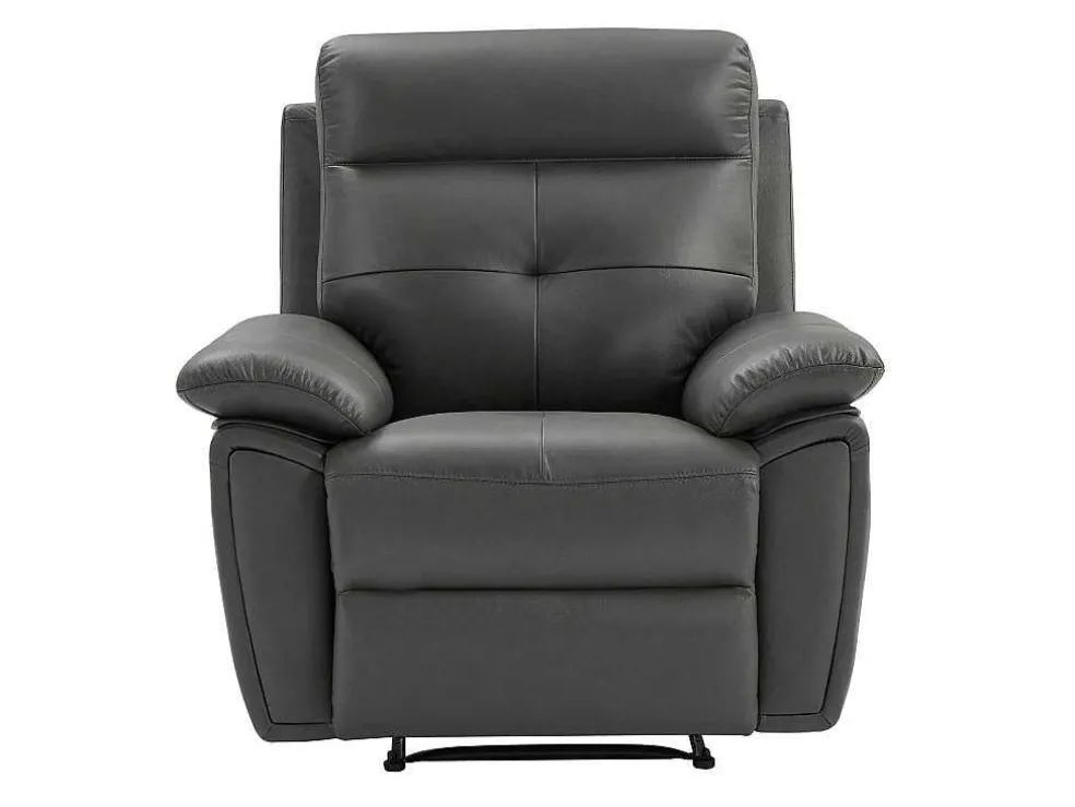 Relaxfauteuil Van Grijs Leer Vineta