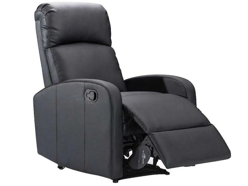 Relaxfauteuil Van Kunstleer Isao - Zwart