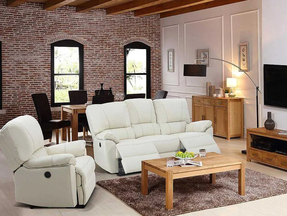 Relaxfauteuil Van Leer Marcis - Ivoor - Elektrisch