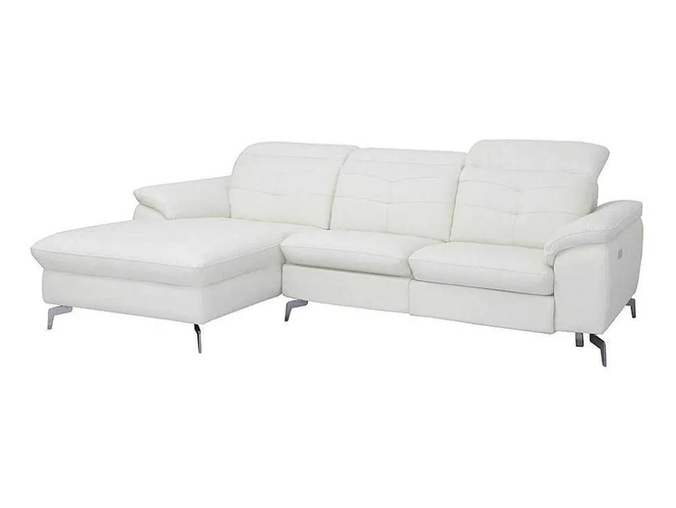Relax Hoekbank Elektrisch Van Buffelleer Lismore - Wit - Hoek Links