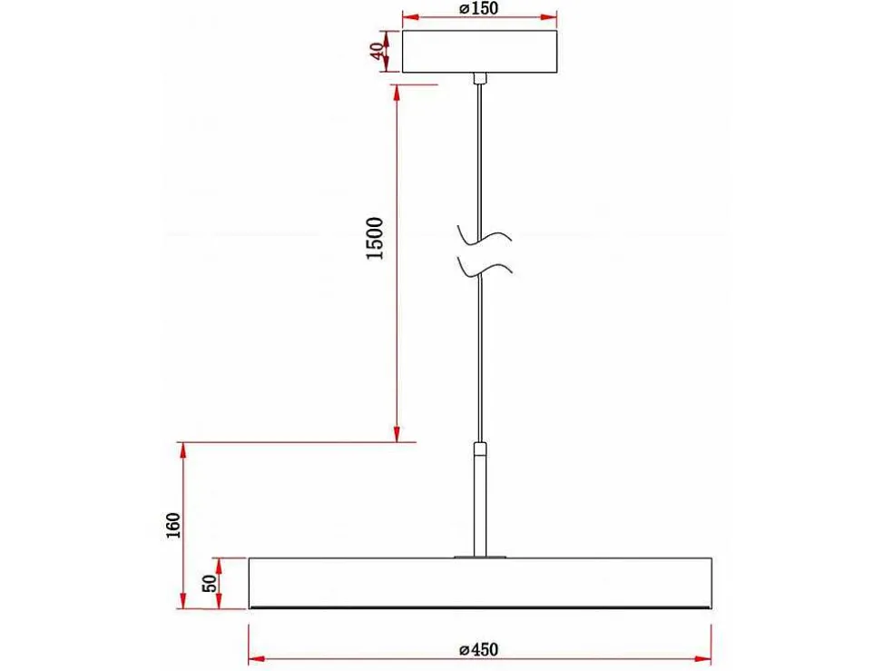 Ronde Design-Hanglamp Met Ledverlichting Van Metaal - D45 Cm - Wit - Vaughan