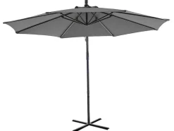 Ronde Hangparasol - Grijs - Staal - Ledverlichting - Diameter: 2,93 M - Pocota