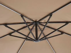 Ronde Hangparasol - Taupe - Staal - Ledverlichting - Diameter: 2,93 M - Pocota