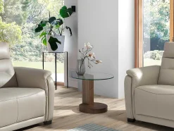 Ronde Notenhouten Hoektafel 2036 Angel Cerda
