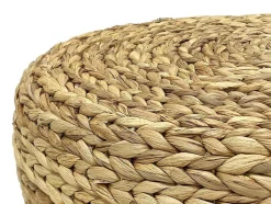 Ronde Poef In Licht, Natuurlijk Rotan Meviso