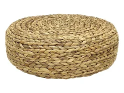 Ronde Poef In Licht, Natuurlijk Rotan Meviso