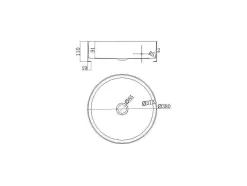 Ronde Wastafel Om Te Plaatsen - Geborsteld Koper - 38 Cm - Dechatel
