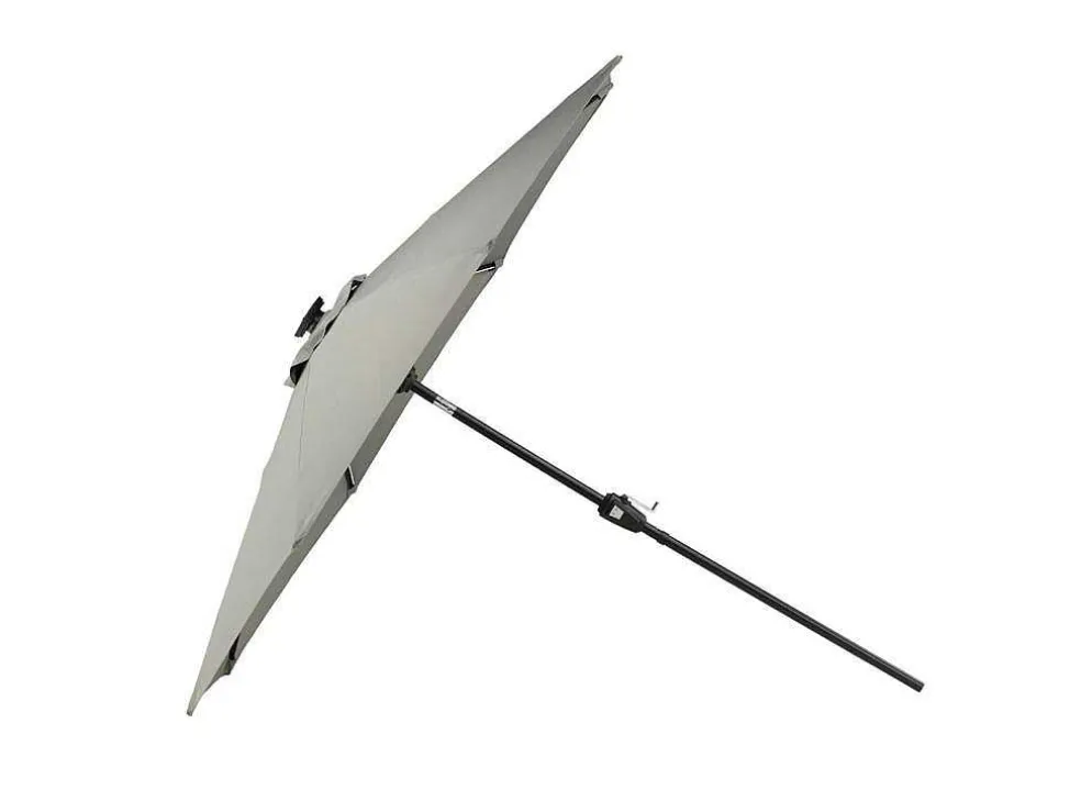 Sabal Parasol Met Kantelfunctie En Led-Verlichting Grijs.