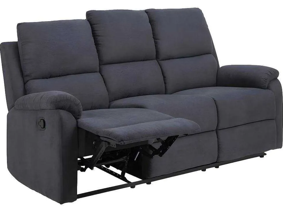 Sabel Bank 3 Persoons Relaxfauteuil Grijs.