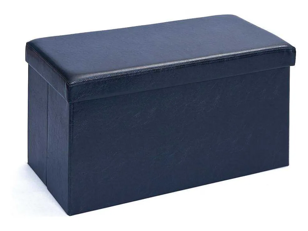 Sanne Opbergdozen Voetenbank Met Deksel, Zwart.