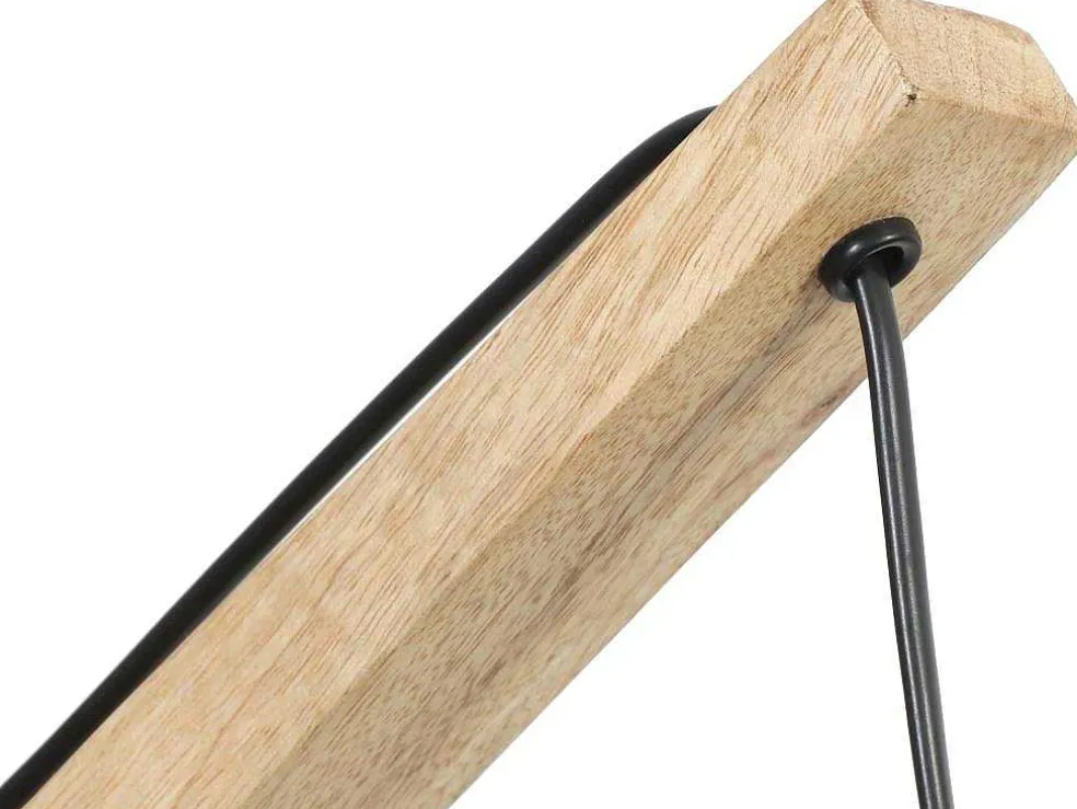 Scandinavische Wandlamp - Mangohout En Stof - D21 X H36 Cm - Licht Naturel En Beige - Paliana