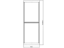 Scheidingswand In Aluminium - L88 X H245 Cm - Antraciet - Verstelbare Hoogte - Sagar