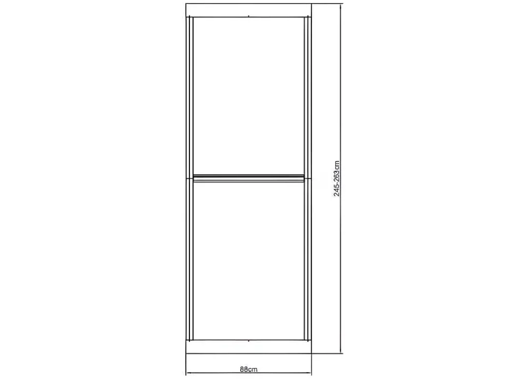 Scheidingswand Verzinkt Staal L88 X H245 Cm Antraciet - Verstelbare Hoogte - Tirodi