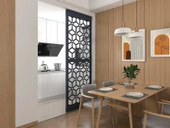 Scheidingswand Verzinkt Staal L88 X H245 Cm Antraciet - Verstelbare Hoogte - Lateri