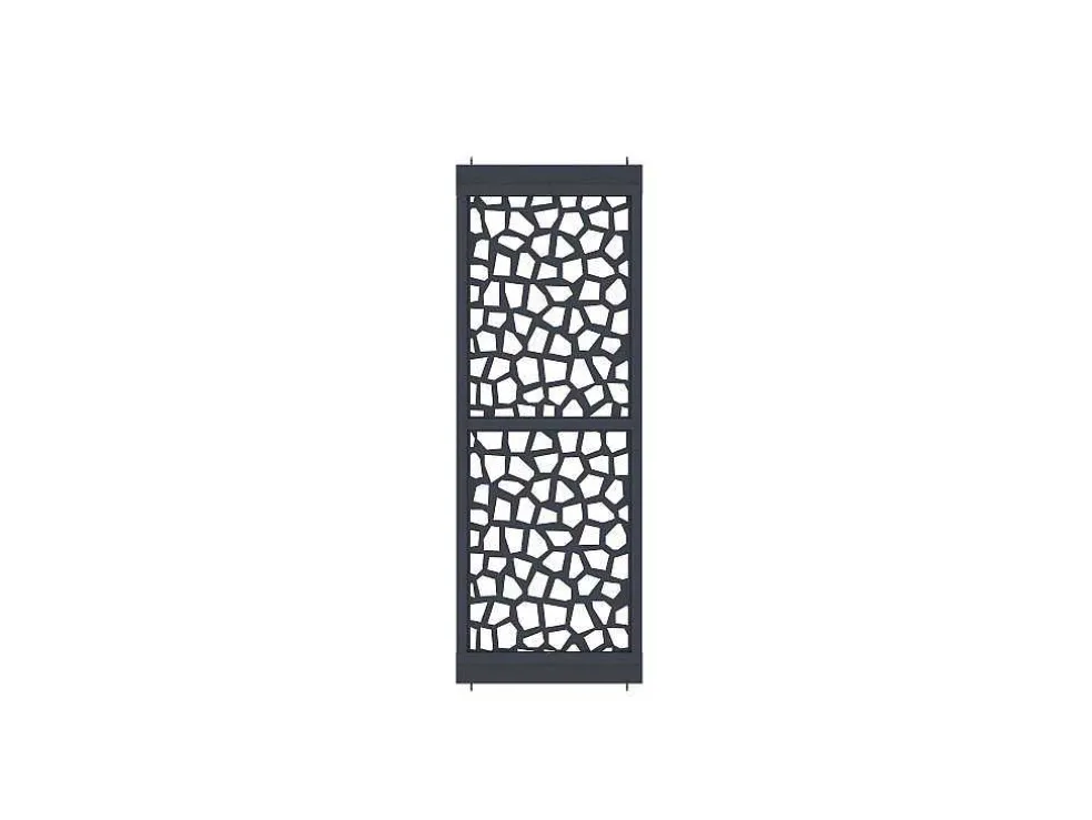 Scheidingswand Verzinkt Staal L88 X H245 Cm Antraciet - Verstelbare Hoogte - Laduna