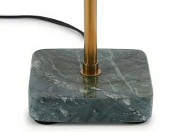 Schemerlamp Champignon Met Art-Decostijl Amanite - Marmer En Ijzer - 24,5 X 24,5 X 52 Cm - Goudkleurig
