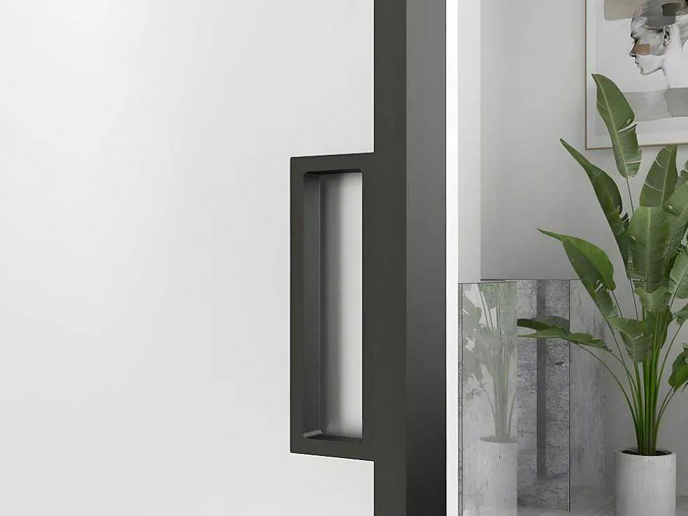 Schuifdeur In Mat Gehard Glas - H205Cm X B73Cm - Linci