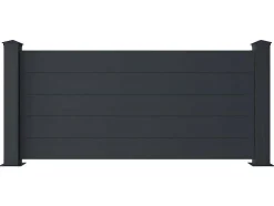 Schutting L189 X H78 Cm In Antraciet Aluminium - Otavio