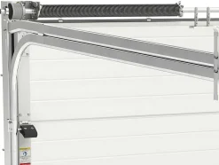 Sectionale Garagedeur Grijs Gegroefd Effect Met Somfy Motor - Noria