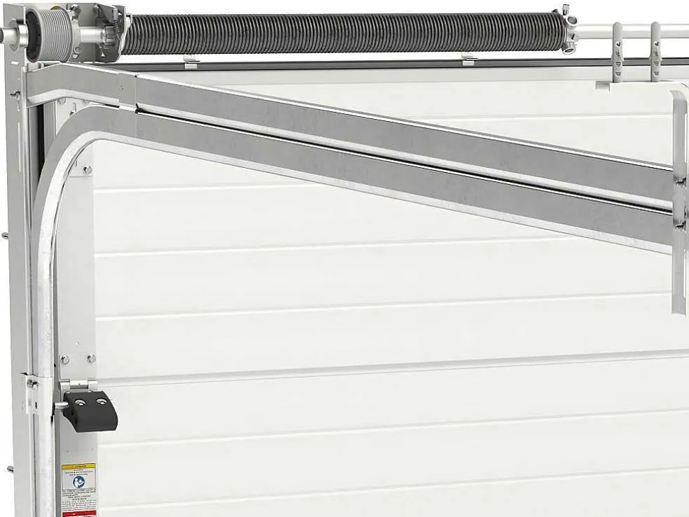 Sectionale Garagedeur Grijs Gegroefd Effect Met Somfy Motor - Noria