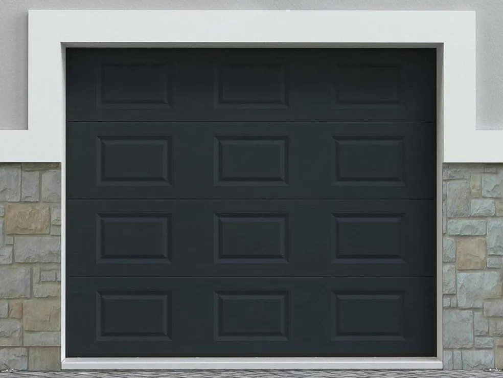 Sectionale Garagedeur Met Antraciet Cassette En Motor - Caopas