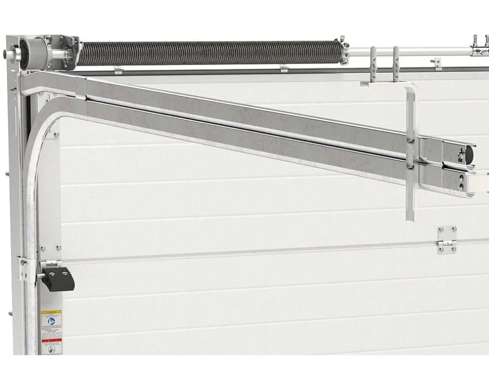 Sectionale Garagedeur Met Gegroefd Effect En Centrale Loopdeur - Antraciet - Met Somfy-Motor - Noria