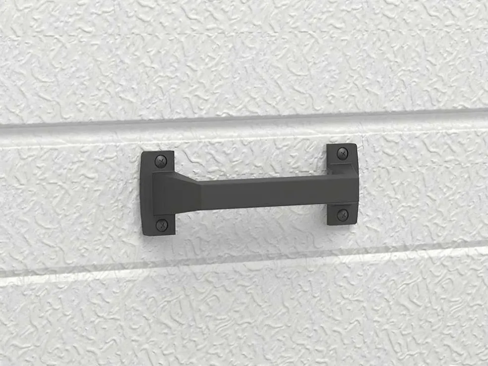 Sectionale Garagedeur Met Glad Effect Met Centrale Witte Loopdeur En Somfy Motor - Lavega