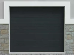 Sectionale Garagedeur Met Groefeffect Antraciet - Noria