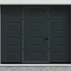 Sectionale Garagedeur Met Somfy Motor Met Centrale Antraciet Loopdeur - Caopas