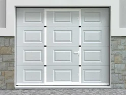 Sectionale Garagedeur Met Somfy Motor Cassette Centrale Deur Wit - Caopas