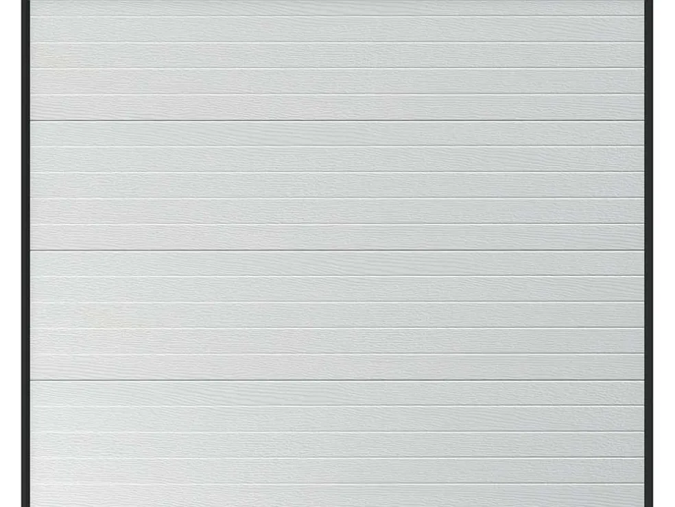 Sectionale Garagedeur Met Wit Groefeffect En Somfy Motor - Noria
