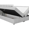 Set Bed Met Hoofdbord Met Capitons + Bedbodem Met Opbergruimte + Matras+ Dekmatras - 160 X 200 Cm - Stof - Lichtgrijs - Kida Van Ysmee