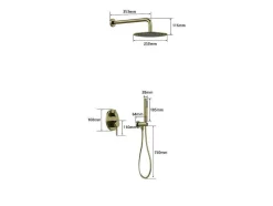 Set Van Inbouwdouche Met Mechanische Mengkraan - Geborsteld Nikkelkleurig - Tamise
