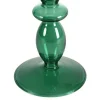 Set Van 2 Kandelaars - D9 X H21 Cm En D9 X H18,5 Cm - Glas - Groen - Kandie