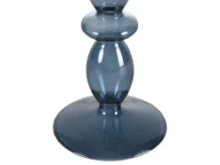 Set Van 2 Kandelaars - D9 X H21 Cm En D9 X H18,5 Cm - Glas - Blauw - Kandie