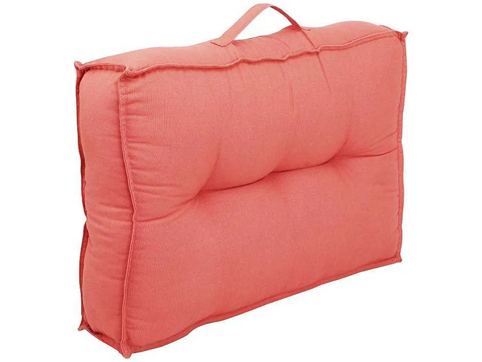 Set Van 2 Katoenen Paletkussens - 40 X 60 X 12 Cm - Koraal - Baila
